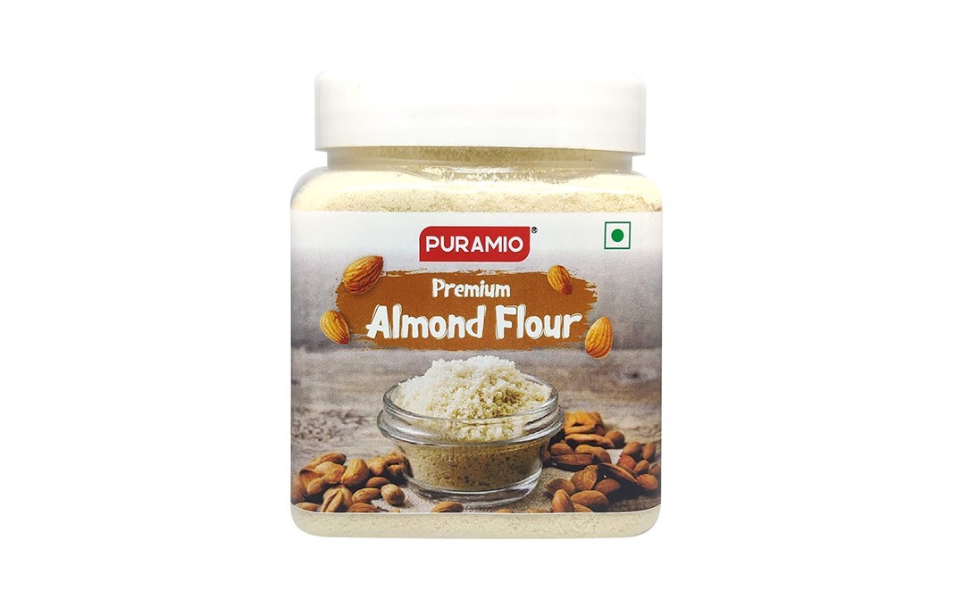 Puramio Premium Almond Flour    Plastic Jar  300 grams